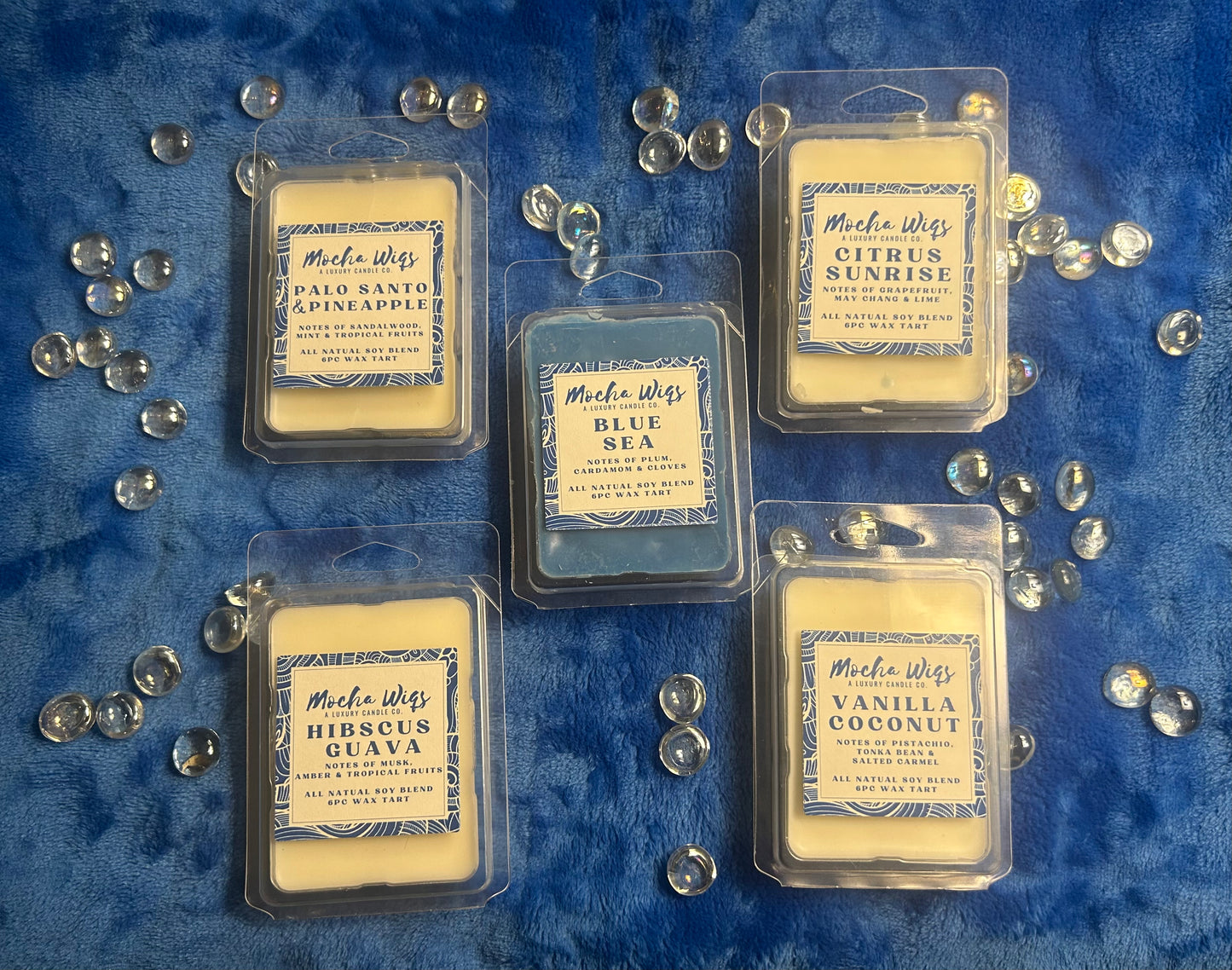 The Blue Collection 4: 6 pc Wax Tart Package